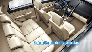 Adhesive web for automotive interior